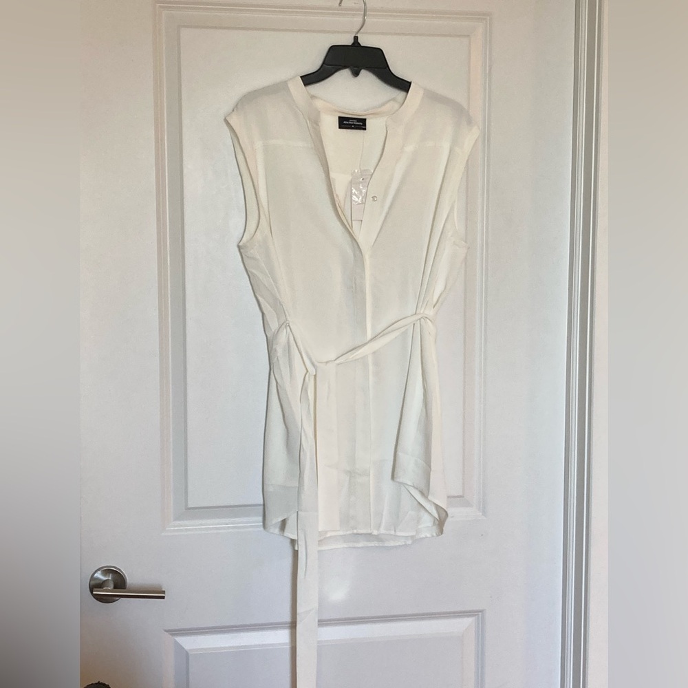 Alina Mae White Maternity Blouse